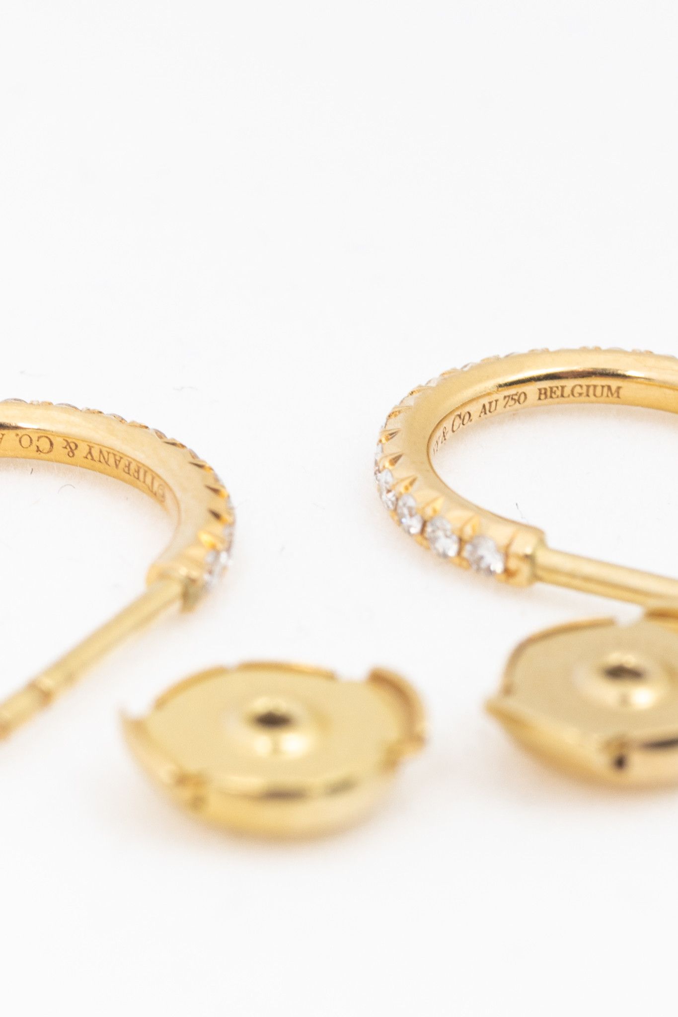 Tiffany & Co. Tiffany & Co. Metro 18k Gold & Diamond Hoop Earrings Size ONE SIZE - 4 Thumbnail