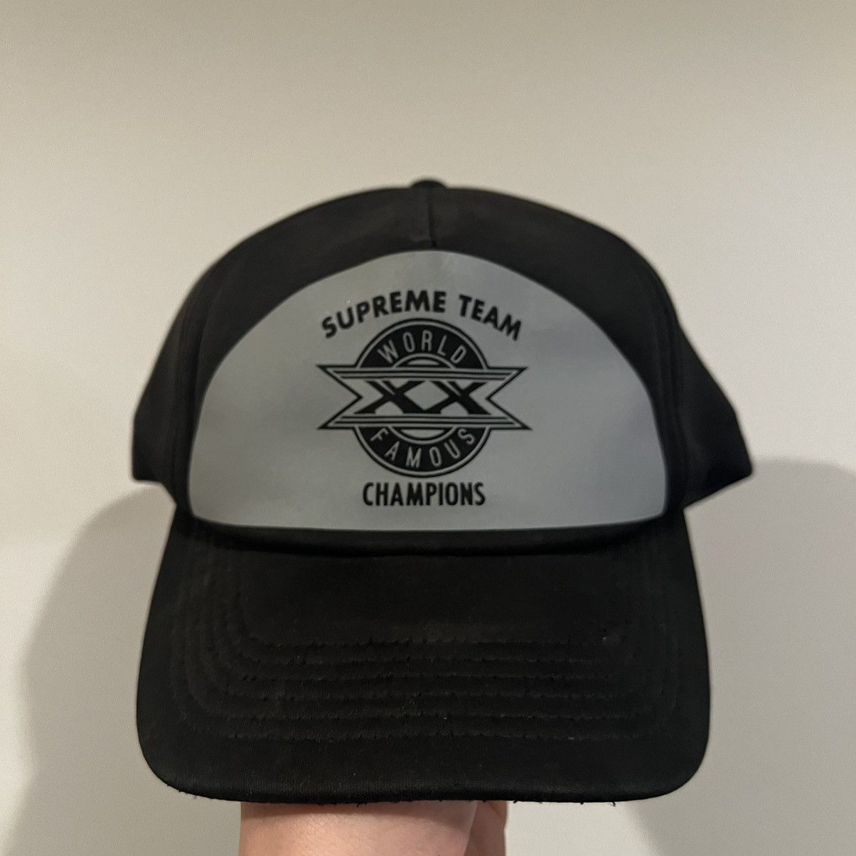 image of Supreme World Famous Snapback Hat in Black, Men's