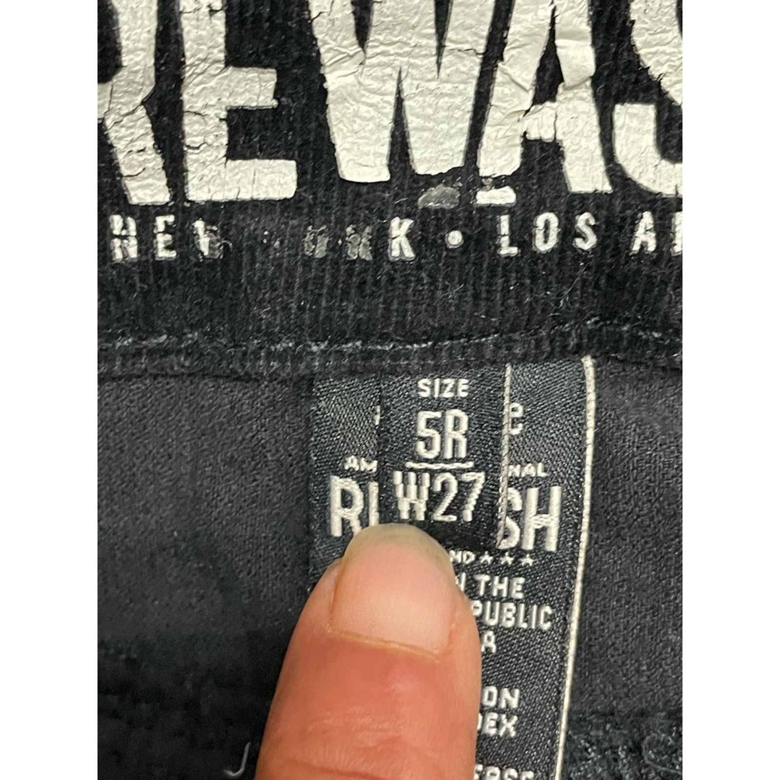 Other Rewash Womens Skinny Slim Pants Black Stretch Corduroy 5R/27 Size 27" / US 4 / IT 40 - 8 Thumbnail