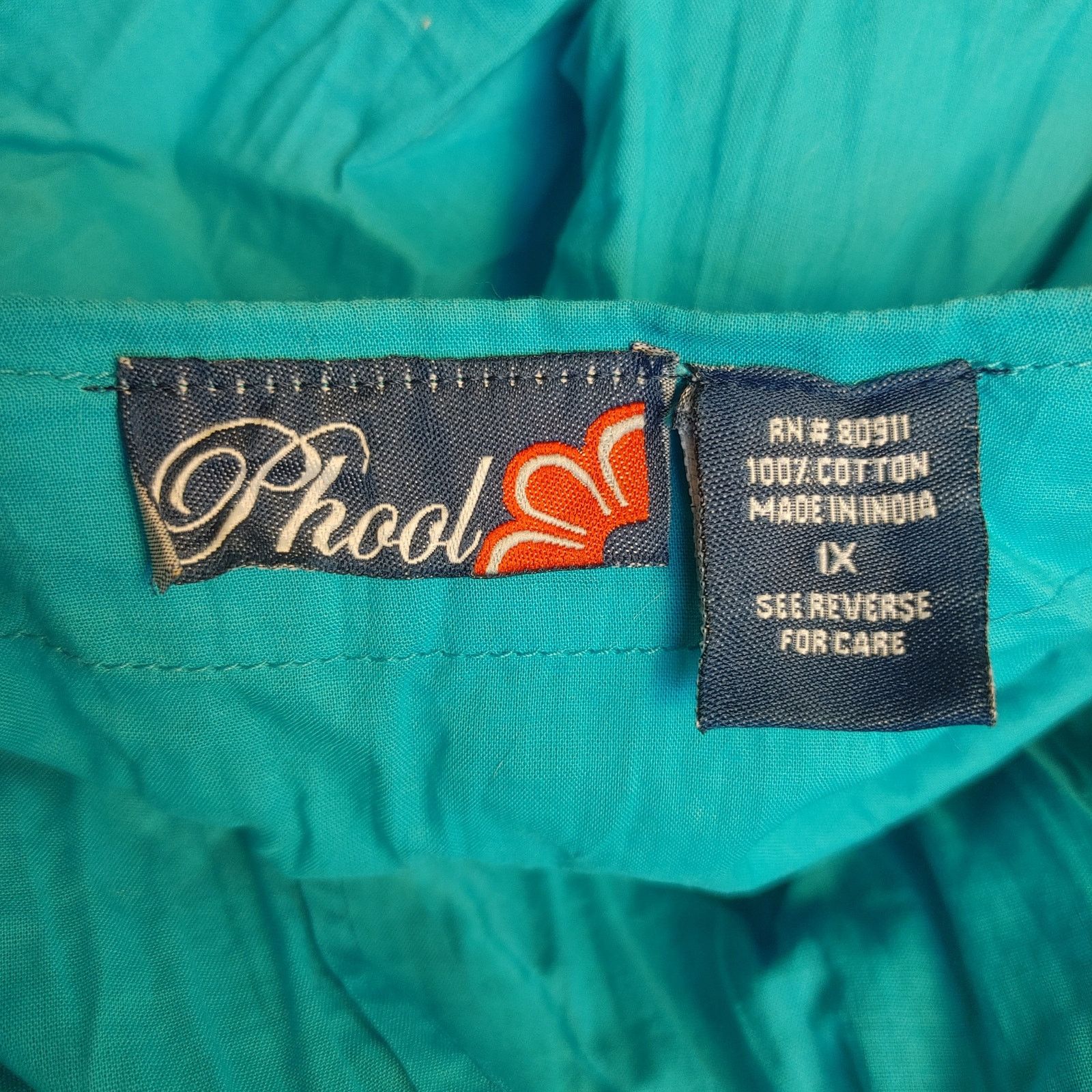 Other Phool Women's XL Teal Blue Long Sleeve Wrap Top Size XL / US 12-14 / IT 48-50 - 3 Thumbnail