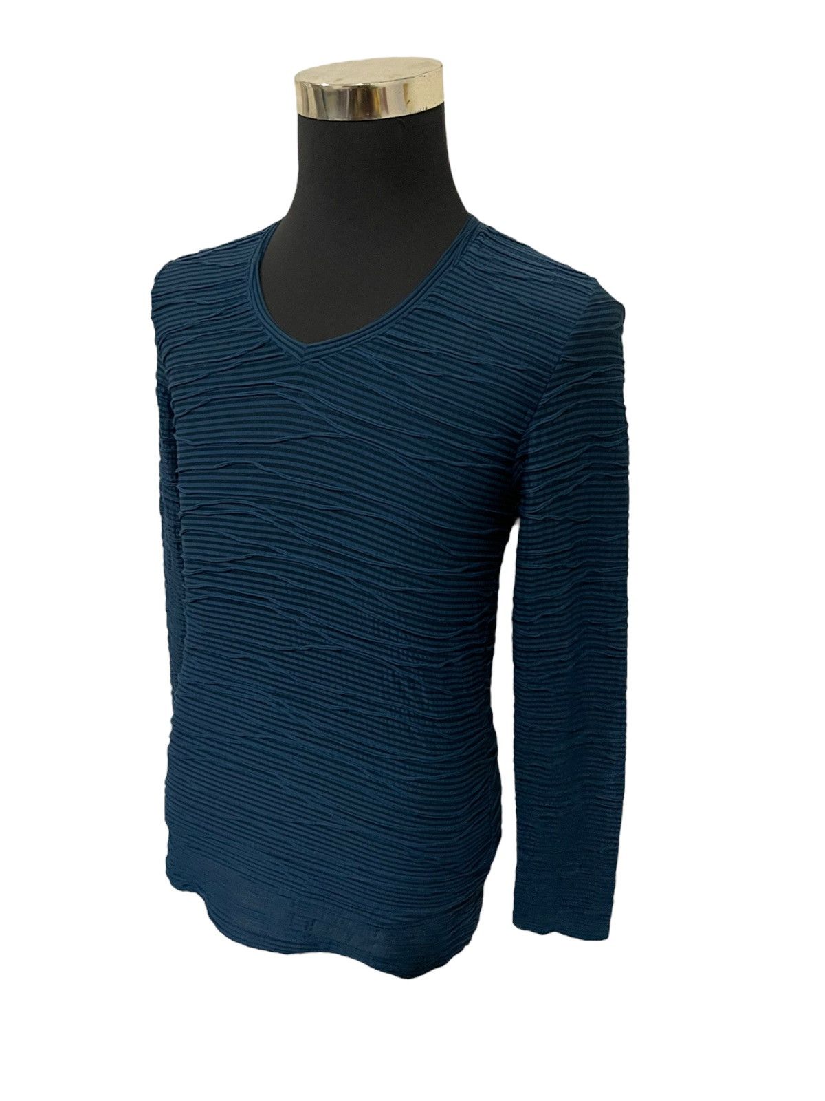 Japanese Brand Tornado Mart Pleated Wave Art Longsleeve Shirts Size US M / EU 48-50 / 2 - 7 Thumbnail
