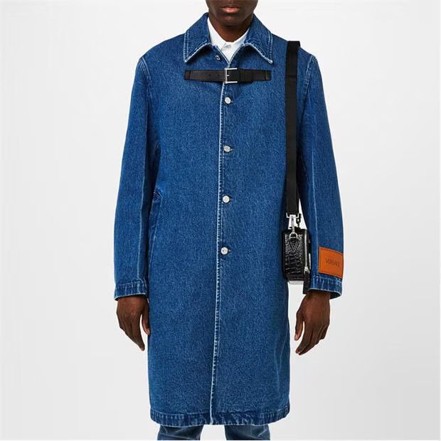Versace o1g2r1mq0824 Denim Midi Coats in Medium Blue Size US S / EU 44-46 / 1 - 3 Thumbnail