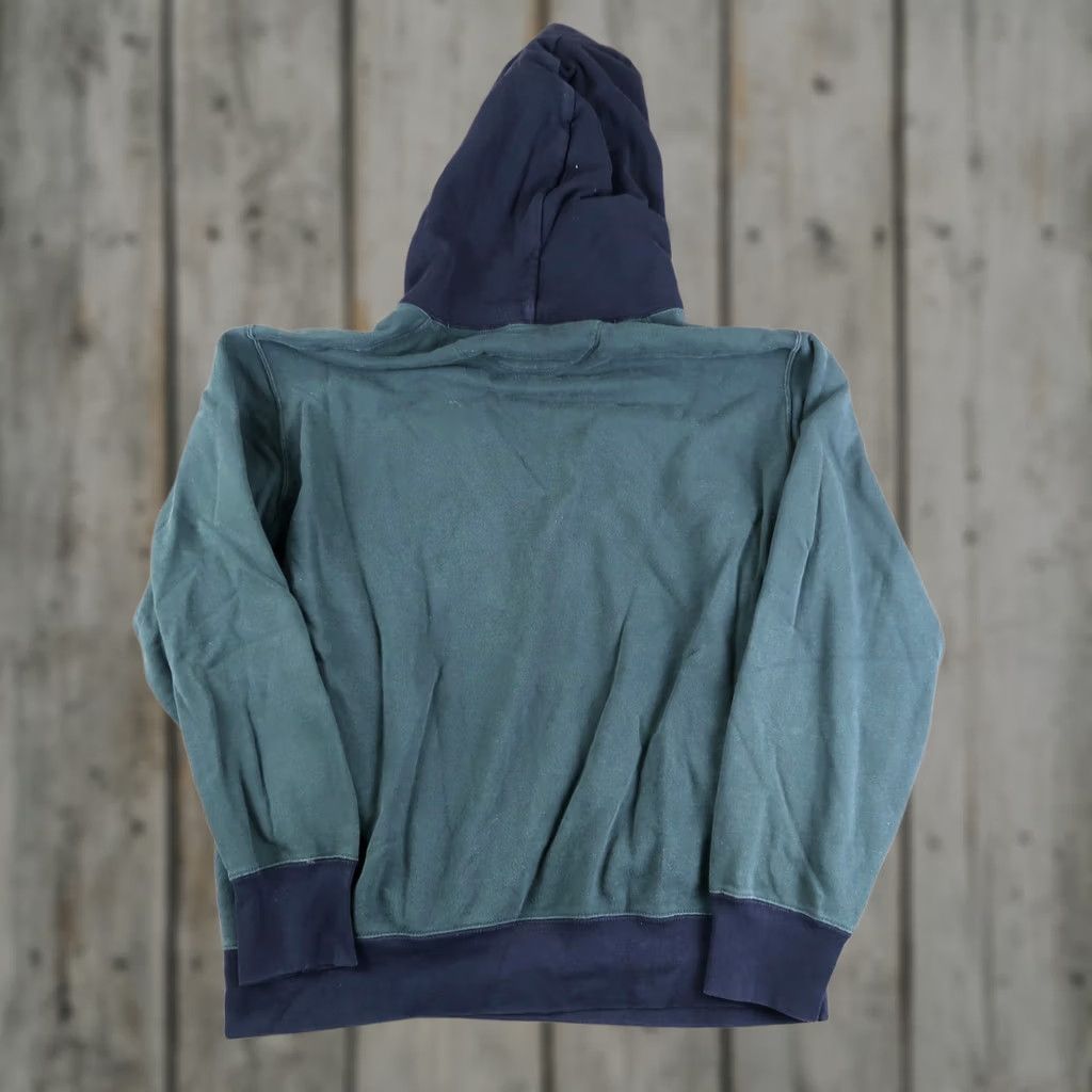 Uniqlo VINTAGE Uniqlo Hoodie Mens XL Blue Green Two Tone Sweatshirt French Terry Cotton Size US XL / EU 56 / 4 - 1 Thumbnail