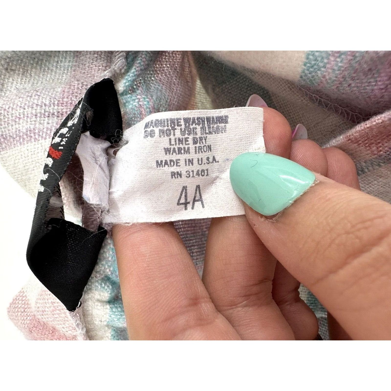 Pinko VINTAGE Jr. Things Skirt Size 7 Pink Blue Plaid Knee Length A-Line Womens Size 28" / US 6 / IT 42 - 5 Thumbnail