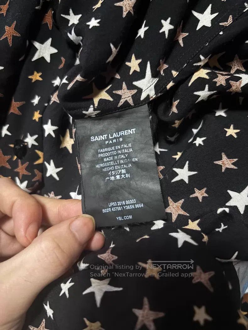 Saint Laurent Paris Saint Laurent Paris size 40 Yellow and White Star Print Sh Size US XL / EU 56 / 4 - 7 Thumbnail