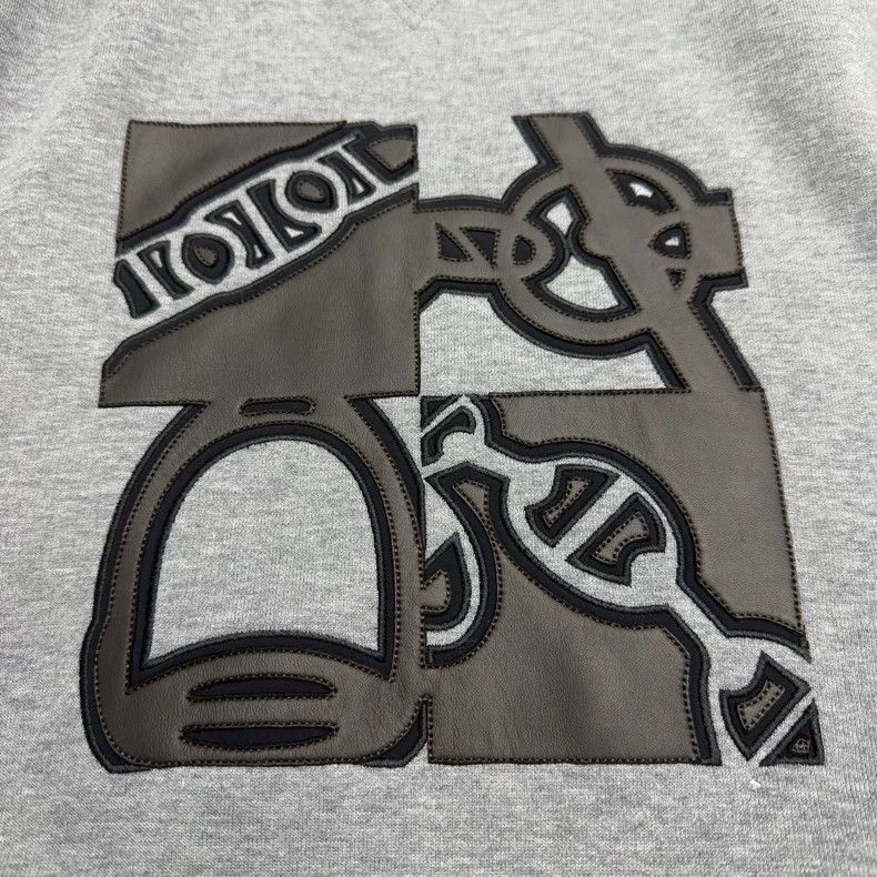 Hermes Hermes Geometric patchwork hooded sweatshirt Size US XL / EU 56 / 4 - 2 Thumbnail