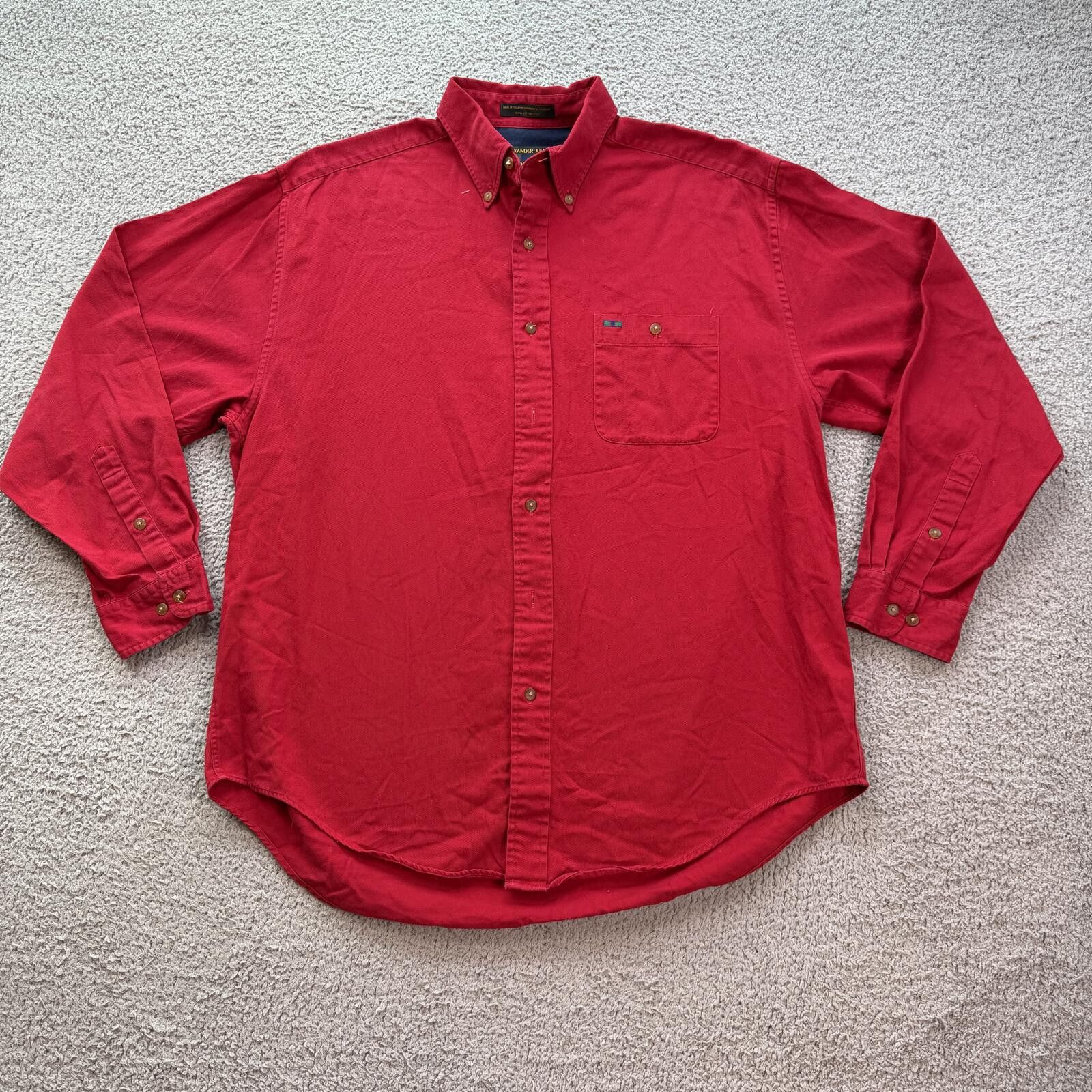 Alexander Julian Vintage Alexander Julian Colours Red Button Down Shirt Mens Size US L / EU 52-54 / 3 - 1 Thumbnail