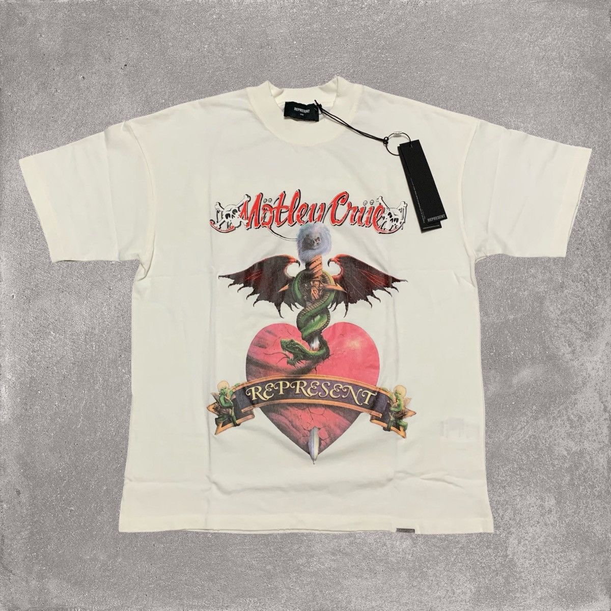 Represent Clo. Represent x Motley Crue XXS Without You Flat White Tee Size US XXS / EU 40 - 1 Thumbnail