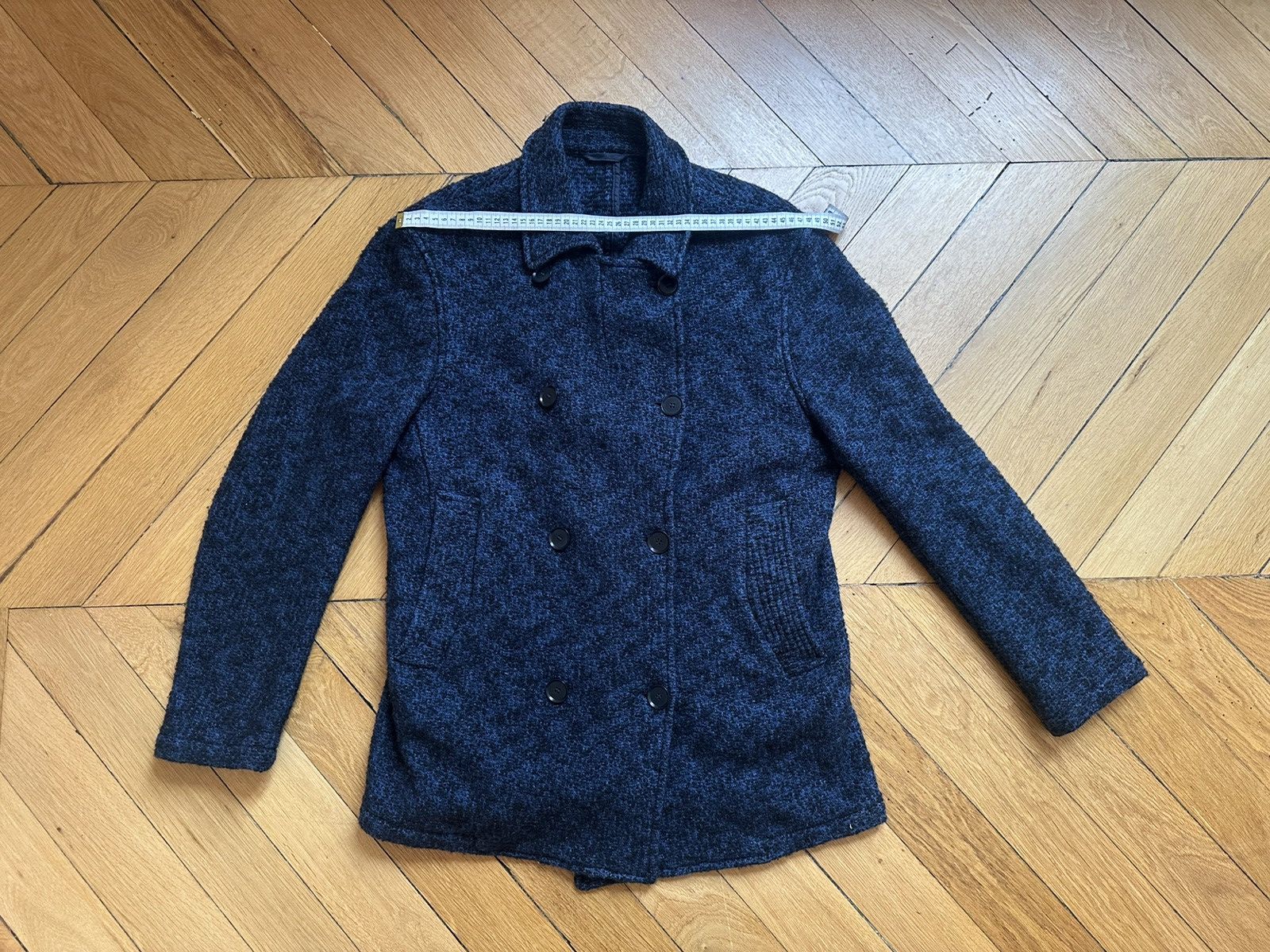 Eidos Napoli Knitted Mélange Peacoat Size US L / EU 52-54 / 3 - 3 Thumbnail