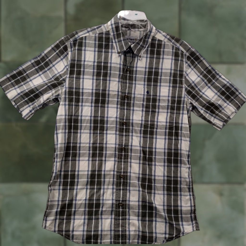 Carhartt Carhartt Button-Up Shirt Mens M Plaid Multicolor Cotton Blend Relaxed Pockets Button-Down Collar-Down Pop Brand: Carhartt Size US M / EU 48-50 / 2 - 1 Thumbnail
