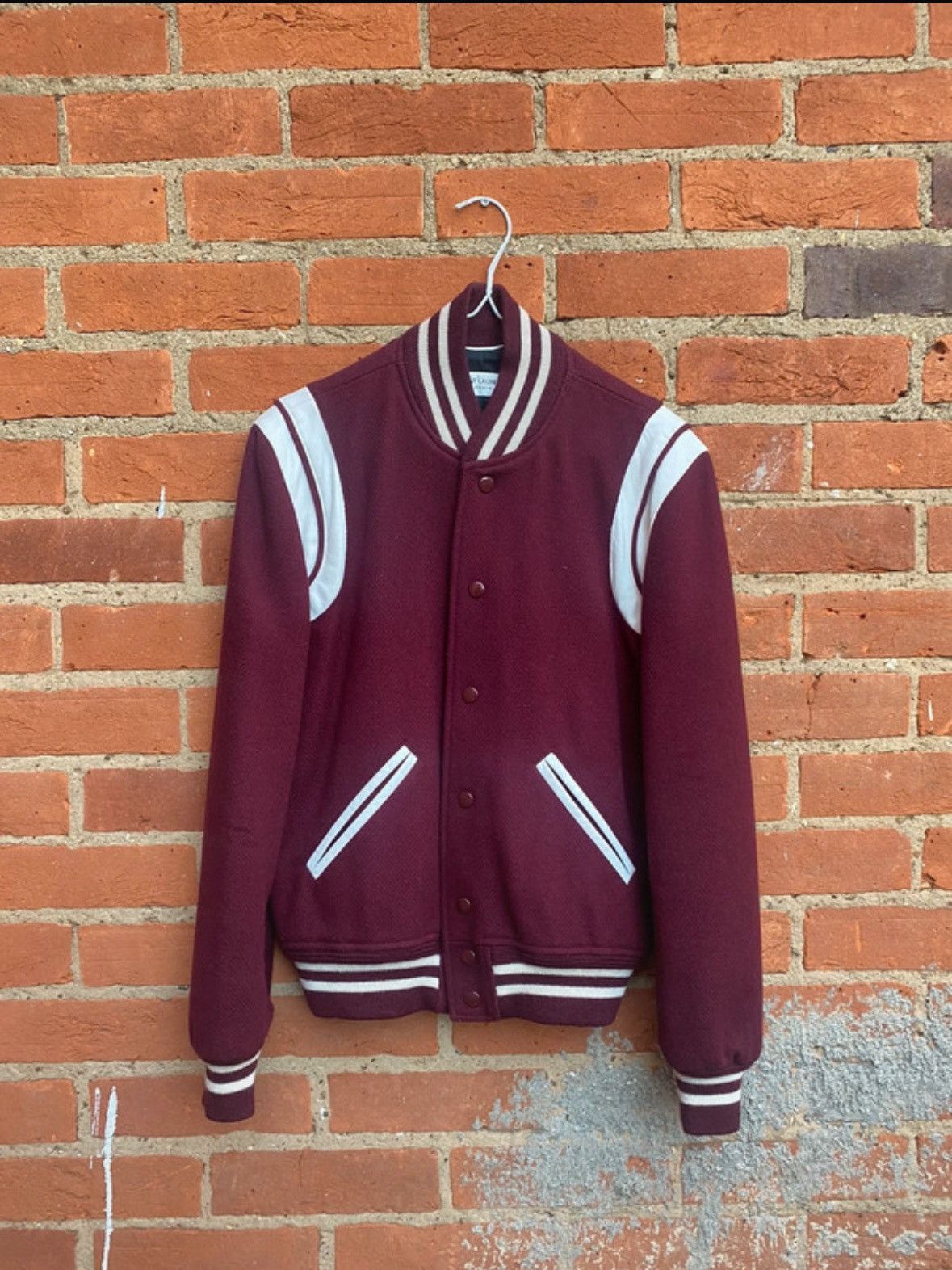 Varsity Jacket Slp Teddy RED SLP SAINT LAURENT TEDDY JACKET