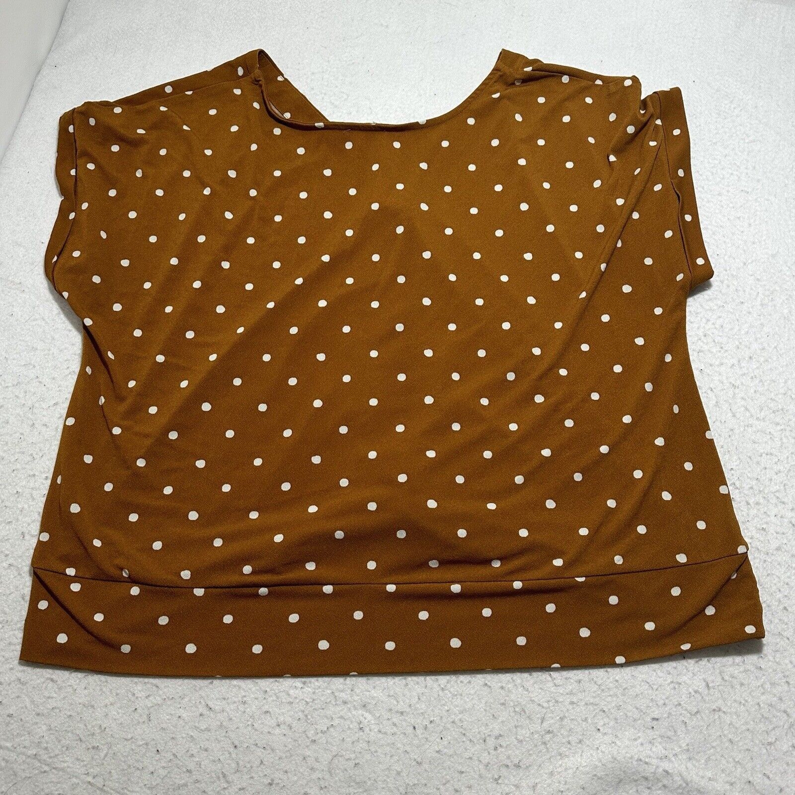 Other Flower & Feather 2X Yellow Polka Dot V-Neck Blouse Tie Front Size XXL / US 16-18 / IT 52-54 - 12 Thumbnail