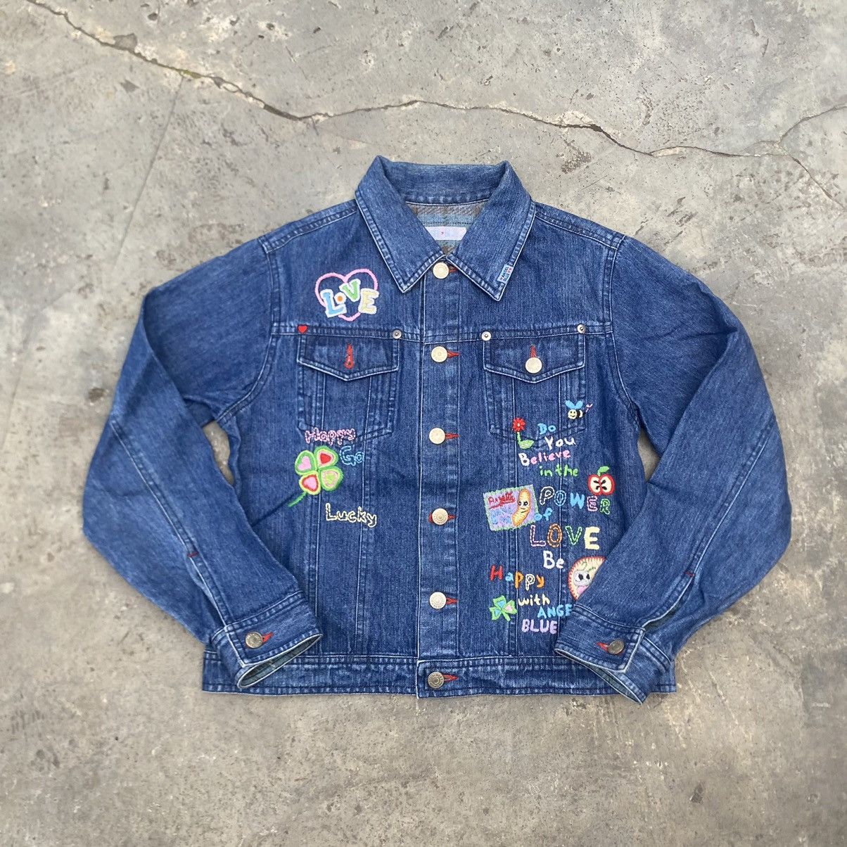 Angel Blue Embroidered Denim jacket