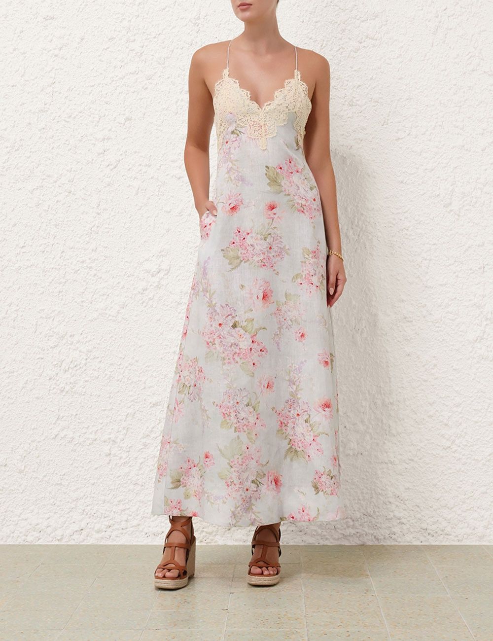 Zimmermann oc11z0525 Halliday A Line Maxi Dress in Multicolor Size XS / US 0-2 / IT 36-38 - 2 Thumbnail