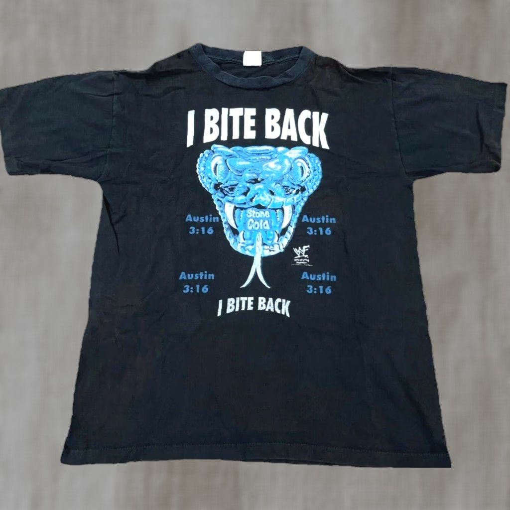 Vintage VINTAGE Stone Cold Steve Austin Shirt Men Large Black WWF Tee Single Stitch USA Shirt Size US L / EU 52-54 / 3 - 1 Thumbnail