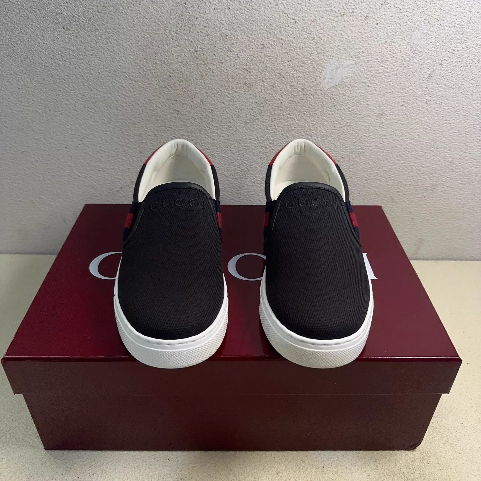 Gucci GUCCI ACE Canvas Sneaker Men's Black 40.5 Size US 7.5 / EU 40-41 - 2 Thumbnail