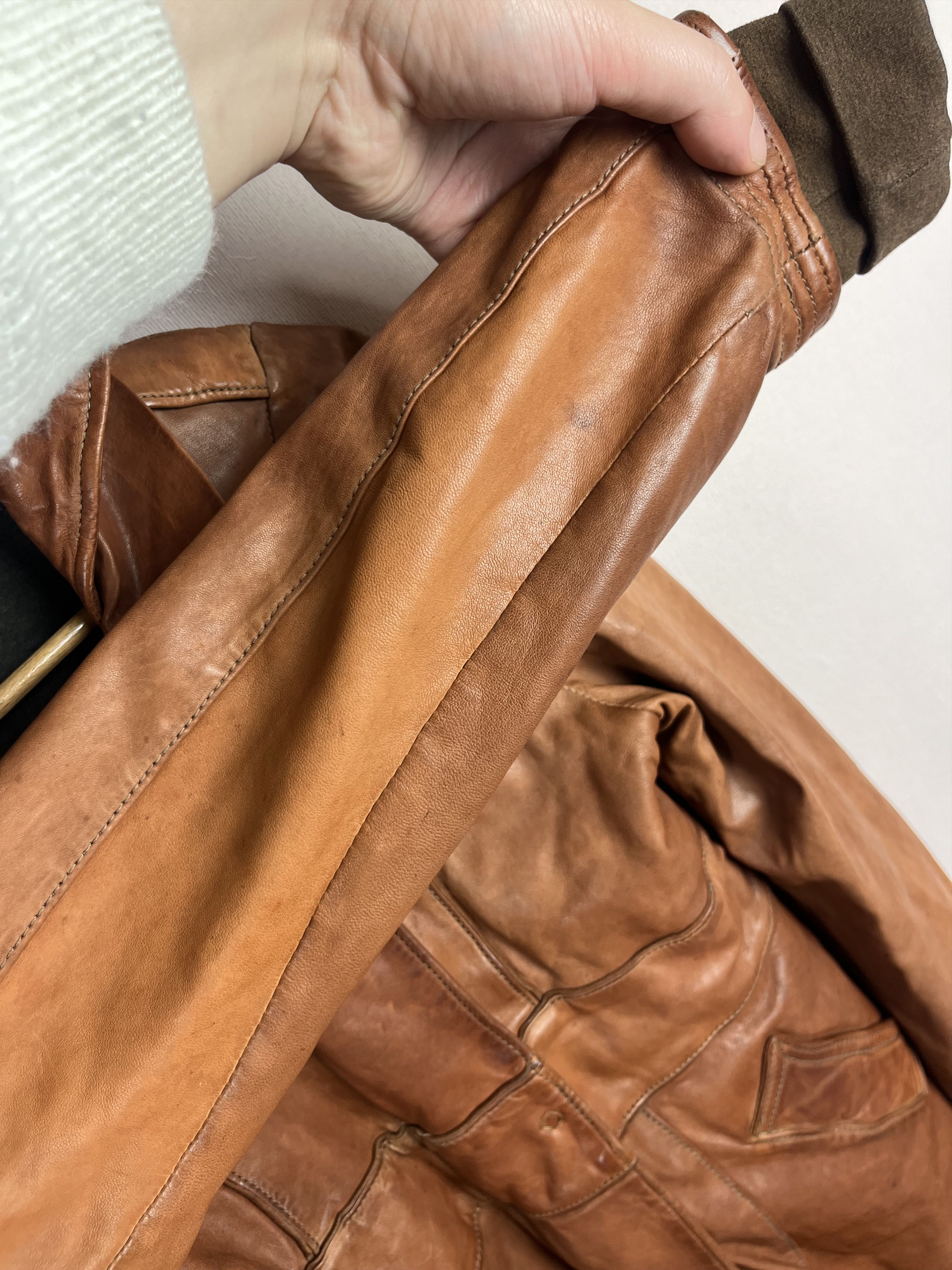 Giorgio Brato Giorgio Brato Hooded Zip Leather Brown Jacket Vera Pelle Size M / US 6-8 / IT 42-44 - 12 Thumbnail