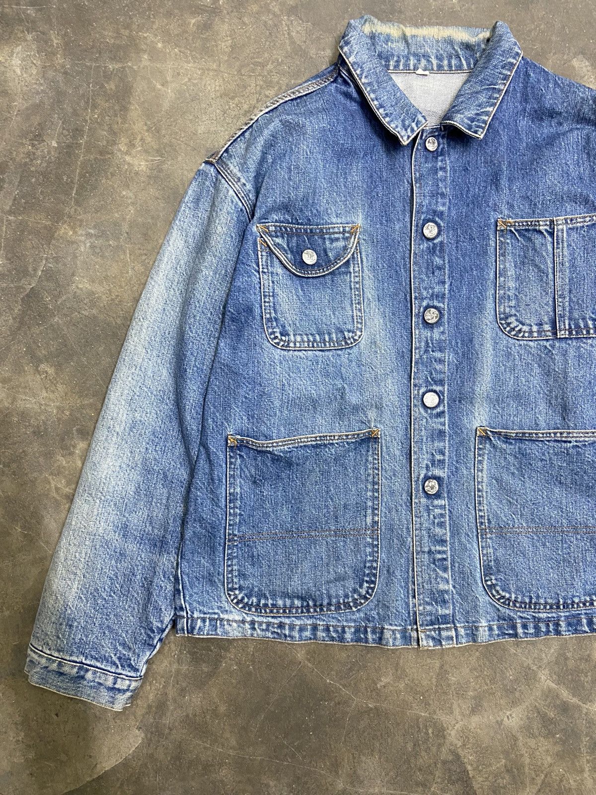 Vintage Vintage 80s Vintage Bobson jacket jeans sun faded Size US L / EU 52-54 / 3 - 3 Thumbnail