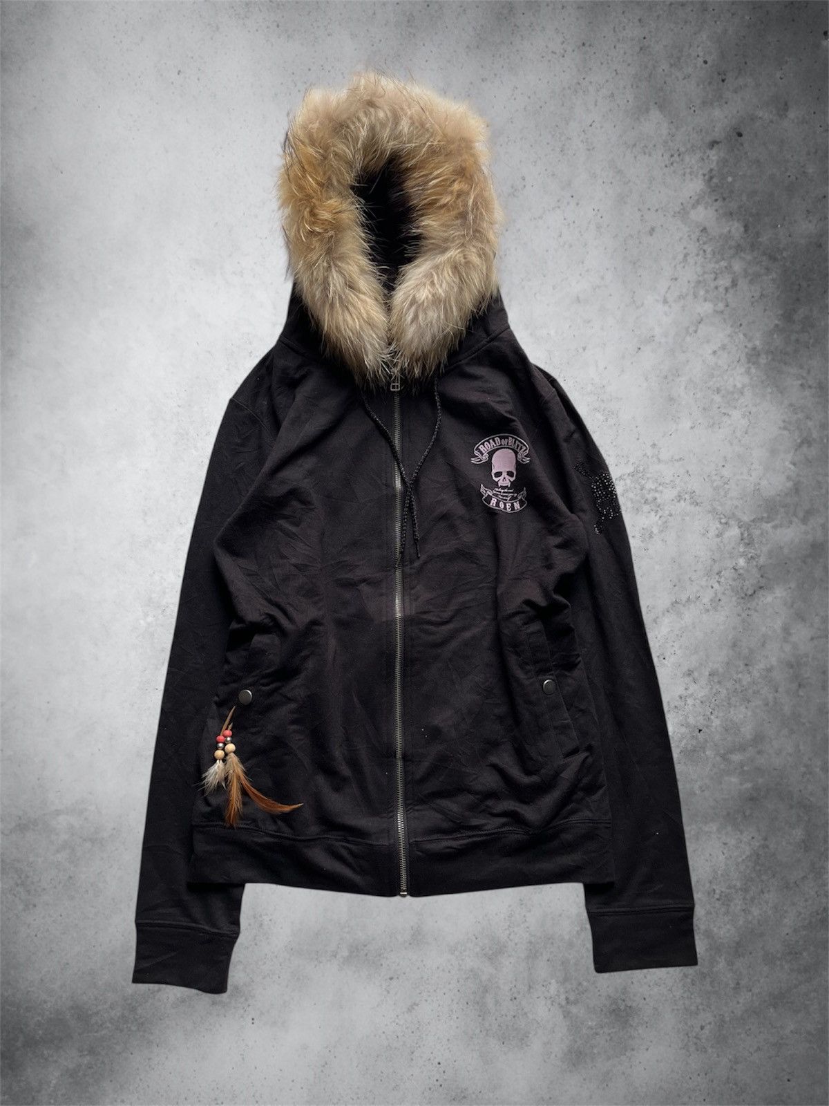 Roen 2000s Roen faux fur skull black vkei hoodie Size US M / EU 48-50 / 2 - 1 Thumbnail