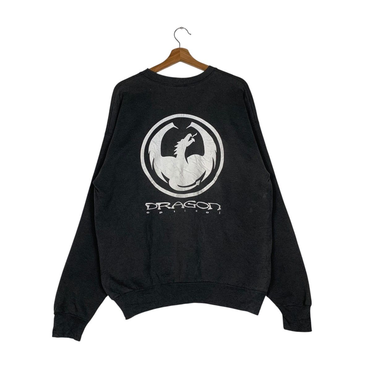 Hanes DRAGON OPTICAL Big Logo Skateboards Sweatshirt #1492-C67 Size US L / EU 52-54 / 3 - 1 Thumbnail