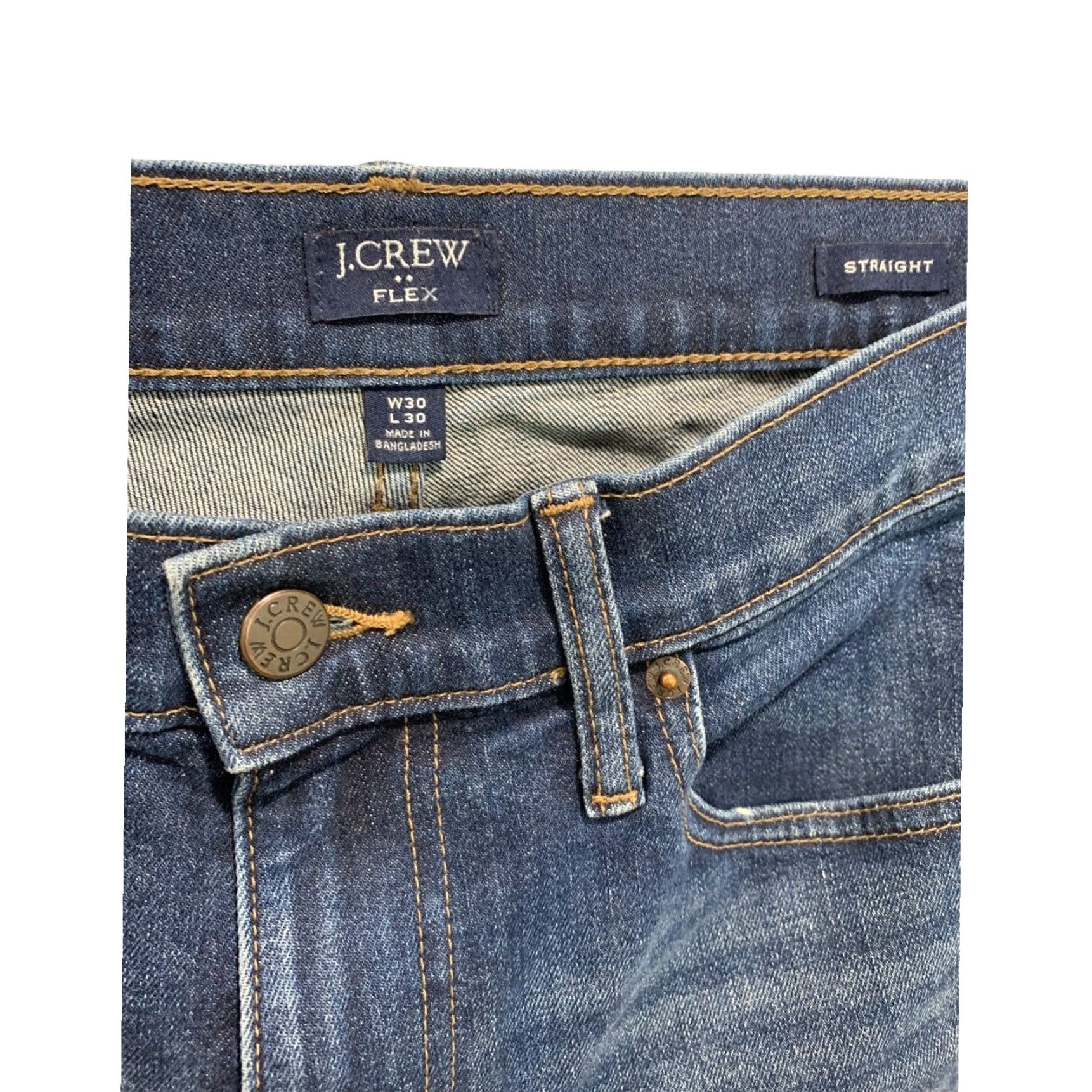 J.Crew J.Crew Jeans Denim AZ851 30 x 30 Mens Straight Fit Flex 30 Inseam Blue XS? No, size 30 Regular Men Jeans Size US 30 / EU 46 - 5 Thumbnail