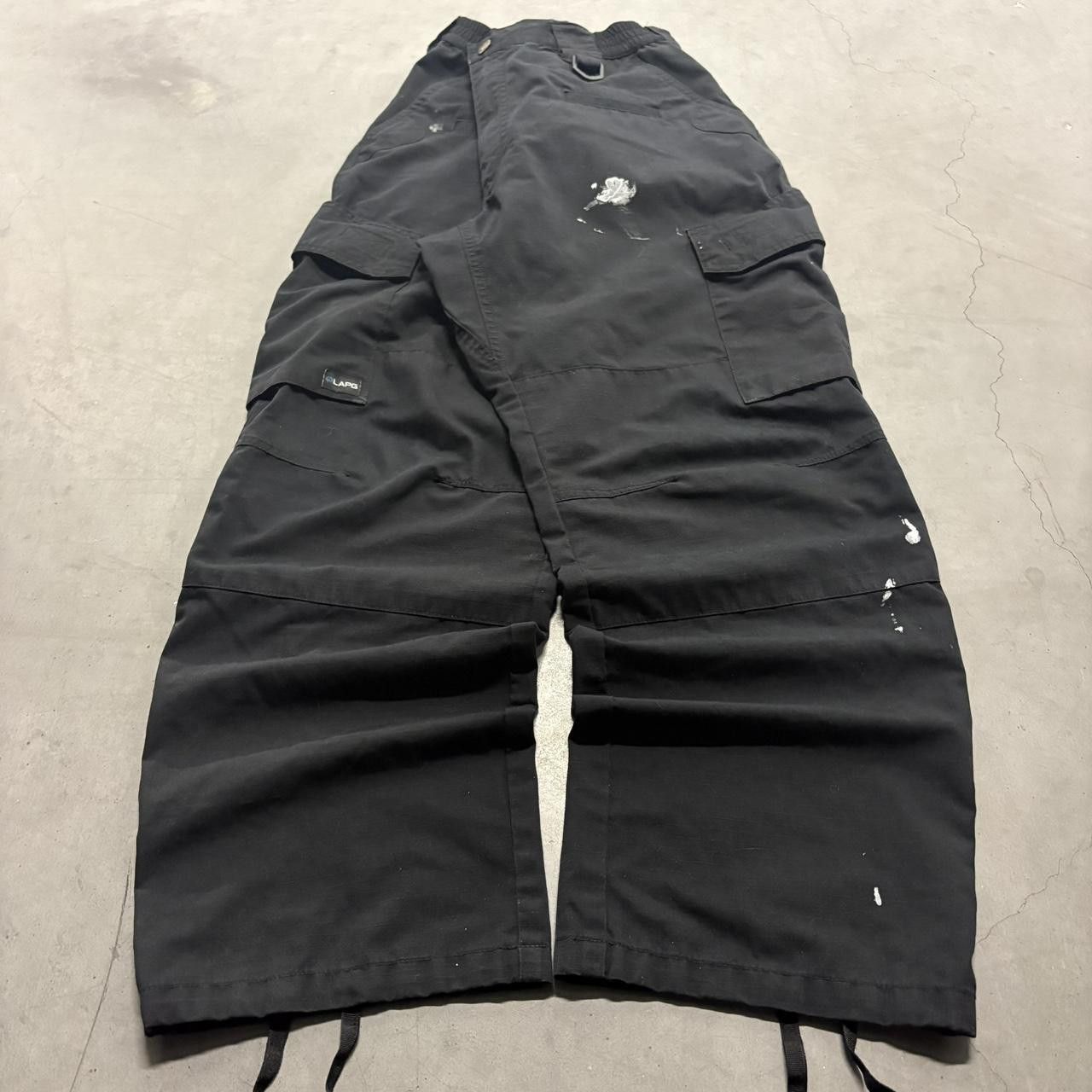 Vintage Crazy Vintage Y2K/2000s Baggy Black Paint Splatter Workwear Streetwear LAPG Cargo Pants! Size US 36 / EU 52 - 3 Thumbnail