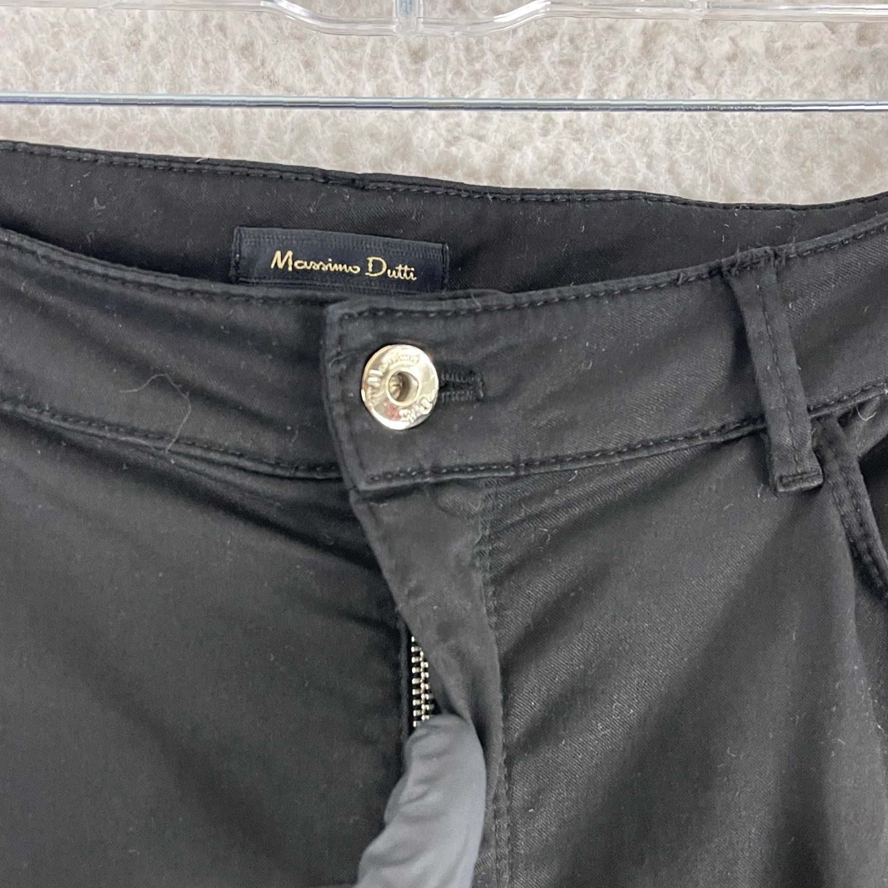 Massimo Dutti Massimo Dutti Black Straight Leg Pants Womens Size 10 Mid-Rise Casual) Size 32" / US 10 / IT 46 - 6 Thumbnail