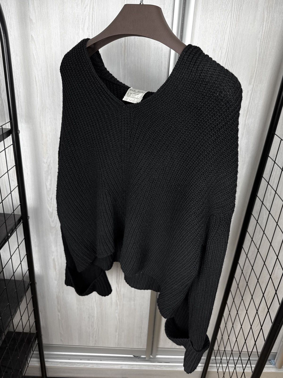 forte_forte forte_forte italy_inverno 2017 black knit oversized hoodie Size M / US 6-8 / IT 42-44 - 6 Thumbnail