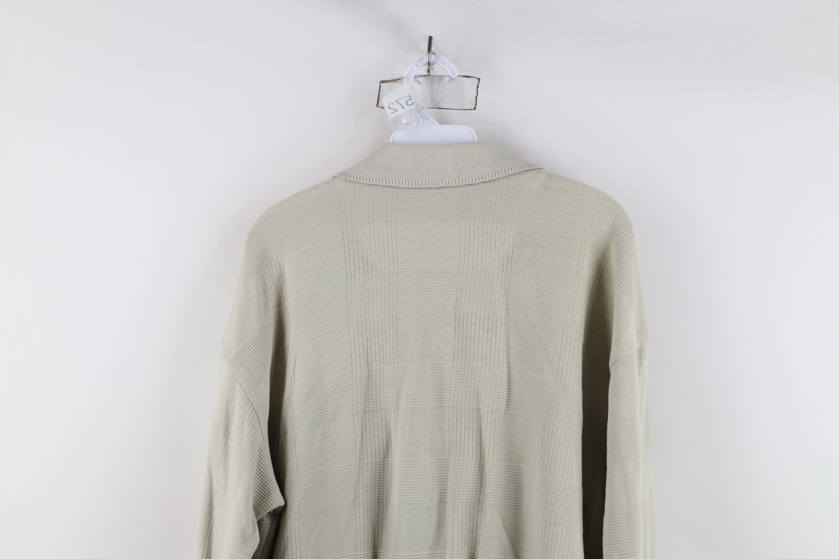 Vintage Vintage 90s Streetwear Knit Long Sleeve Pullover Polo Shirt Size US XL / EU 56 / 4 - 11 Thumbnail