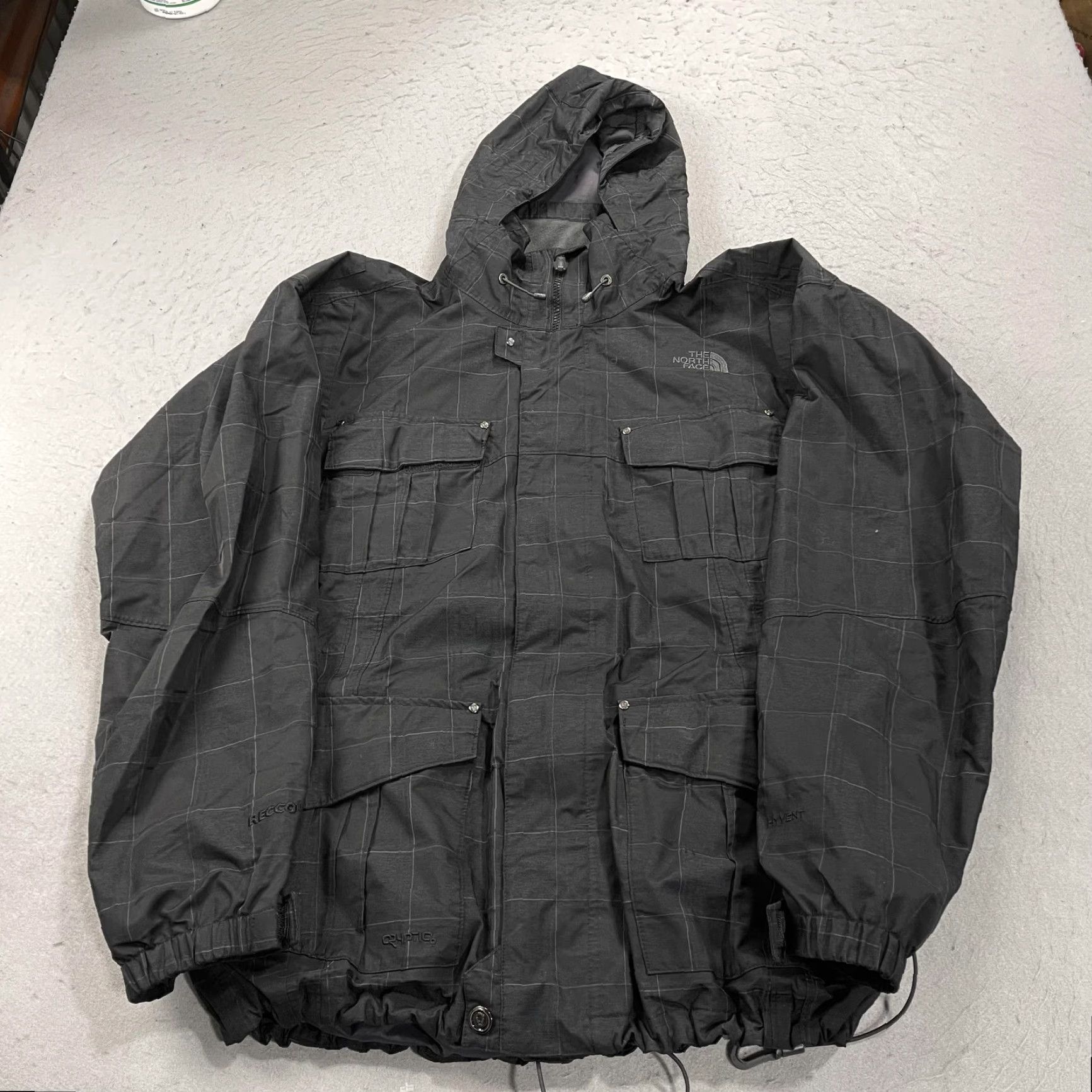 The North Face VINTAGE The North Face Jacket Mens Large Gray HyVent Cryptic RECCO Hooded Ski Rain Coat Size US L / EU 52-54 / 3 - 2 Thumbnail