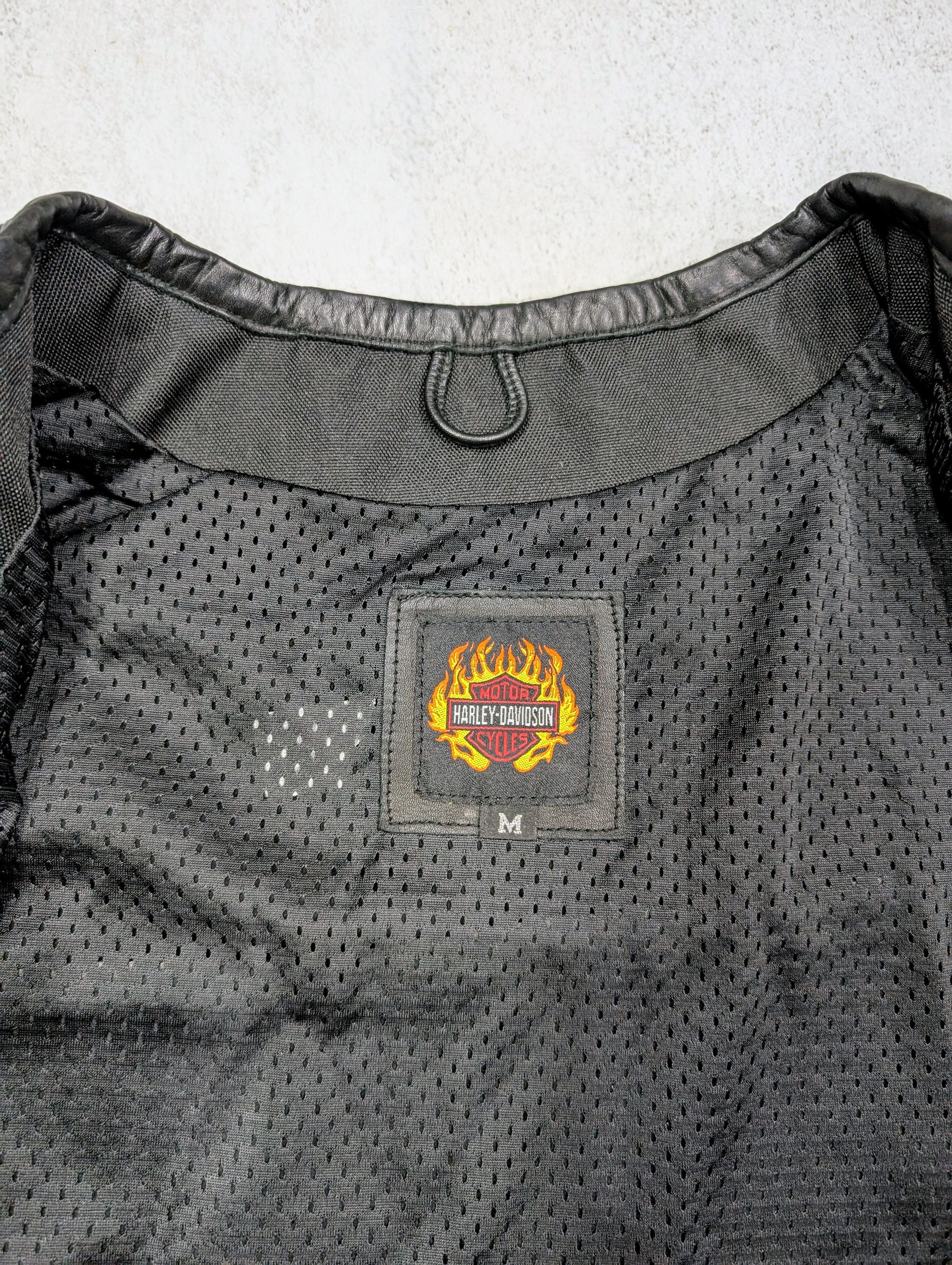 Harley Davidson 💥 Harley-Davidson Classic Leather Vest Vintage Retro Size US M / EU 48-50 / 2 - 7 Thumbnail