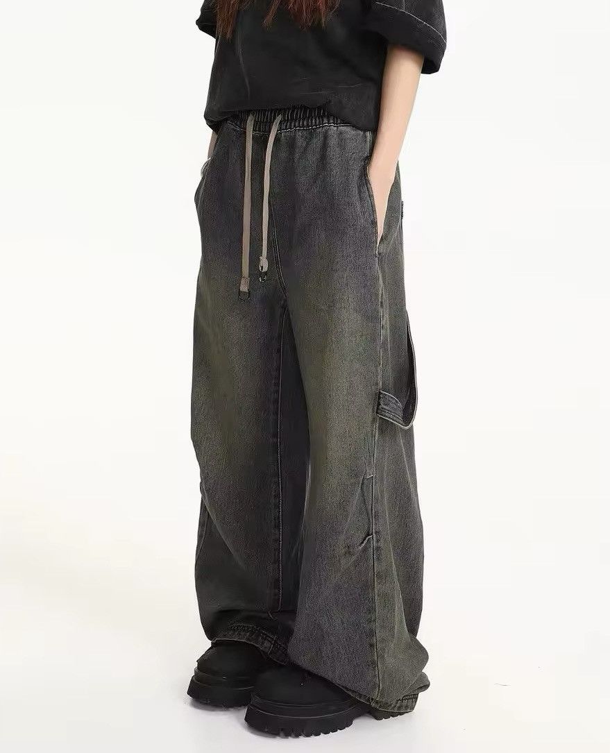 Japanese Brand × Vintage hip-hop elastic waist straight leg jean Size US 30 / EU 46 - 1 Thumbnail