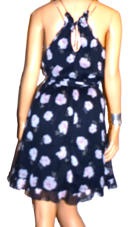 Abercrombie & Fitch Abercrombie & Fitch Black Floral Sun Dress XS Size XS / US 0-2 / IT 36-38 - 5 Thumbnail