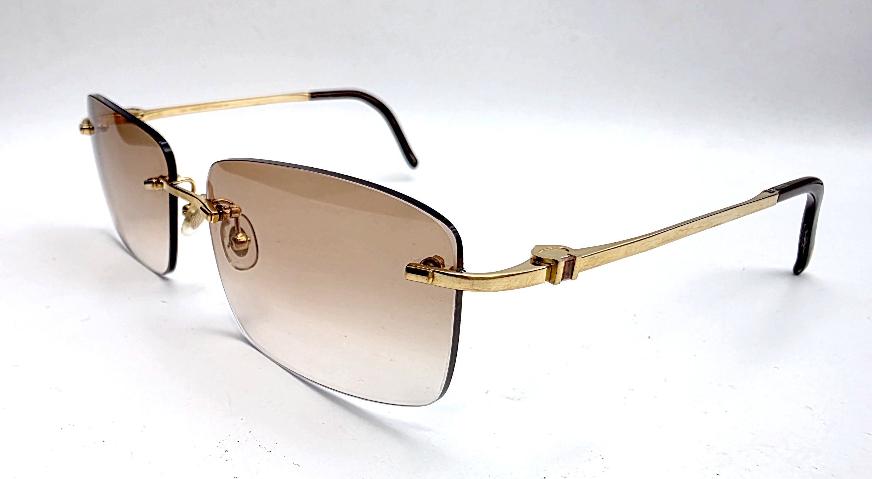 Cartier Luxury Cartier Pink Sapphire Sunglasses 17309 Size ONE SIZE - 9 Thumbnail