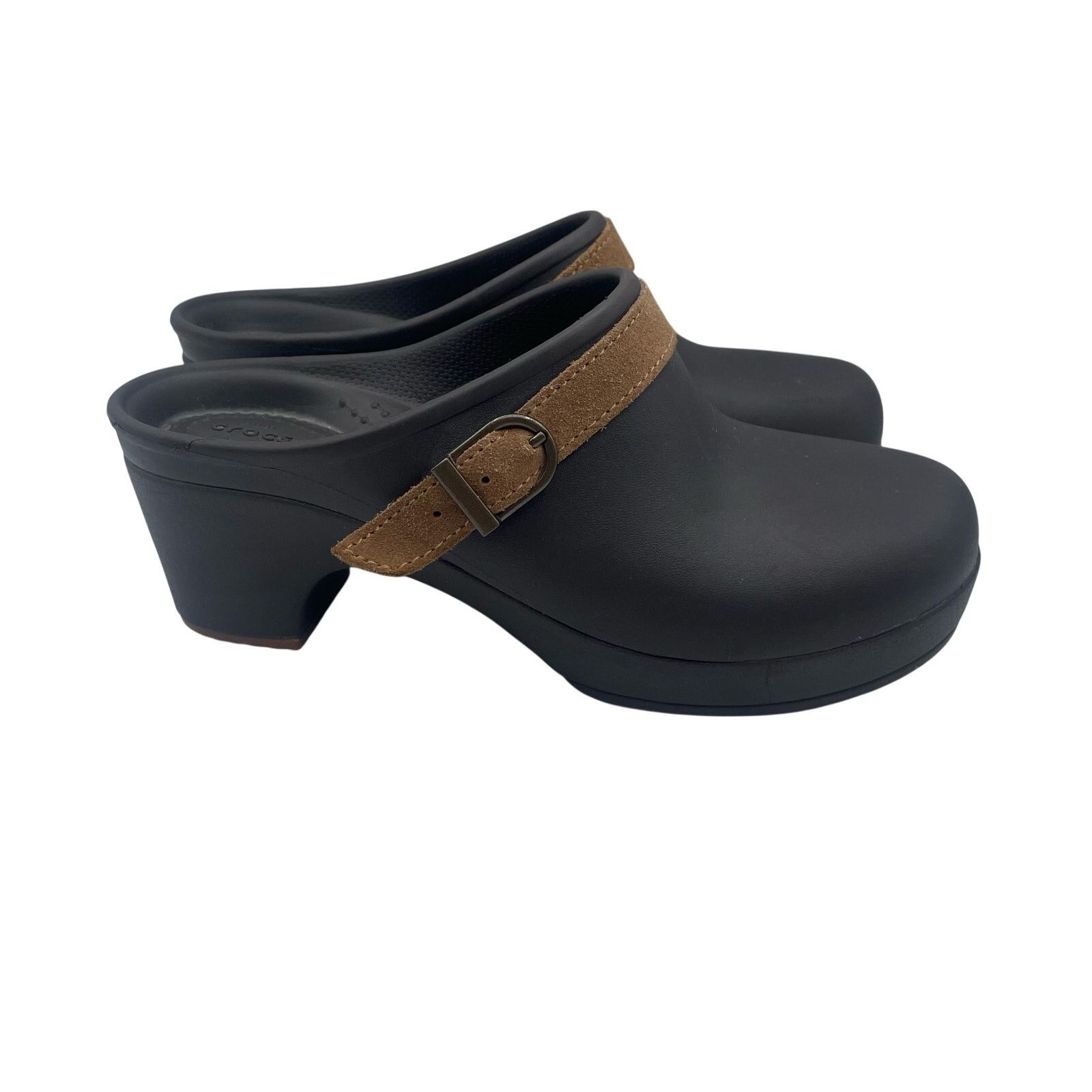 Crocs Crocs Sarah Mule Clog Heels Shoes Comfort Brown Womens 6 Size US 6 / IT 36 - 2 Thumbnail