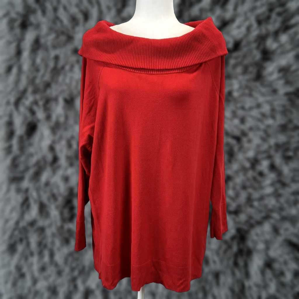 Torrid VINTAGE Torrid Women's Sweater Tunic 4X Plus Size Long Sleeve Red Knit Cowl Neck Fall Winter Women's Size XXL / US 16-18 / IT 52-54 - 1 Thumbnail