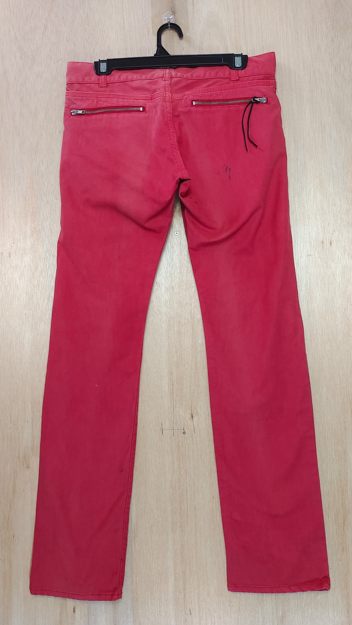 If Six Was Nine × Japanese Brand × Seditionaries RARE HIKARI SHOJI BONDAGE ZIPPER POCKET RED BIKE JEANS PANTS Size US 32 / EU 48 - 2 Thumbnail