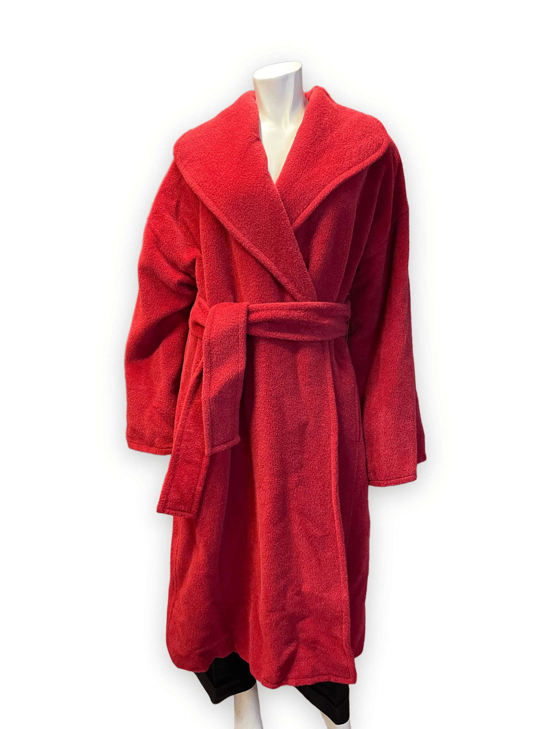 Sonia Rykiel Sonia Rykiel Fluffy Red Alpaca Blend Robe Style Coat Made In France Size M Size M / US 6-8 / IT 42-44 - 1 Thumbnail