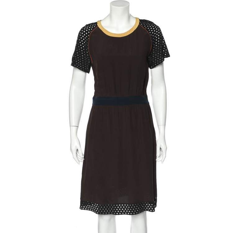Miu Miu Miu miu Silk Multi Coloured Cut Work Dress Size XS / US 0-2 / IT 36-38 - 2 Thumbnail