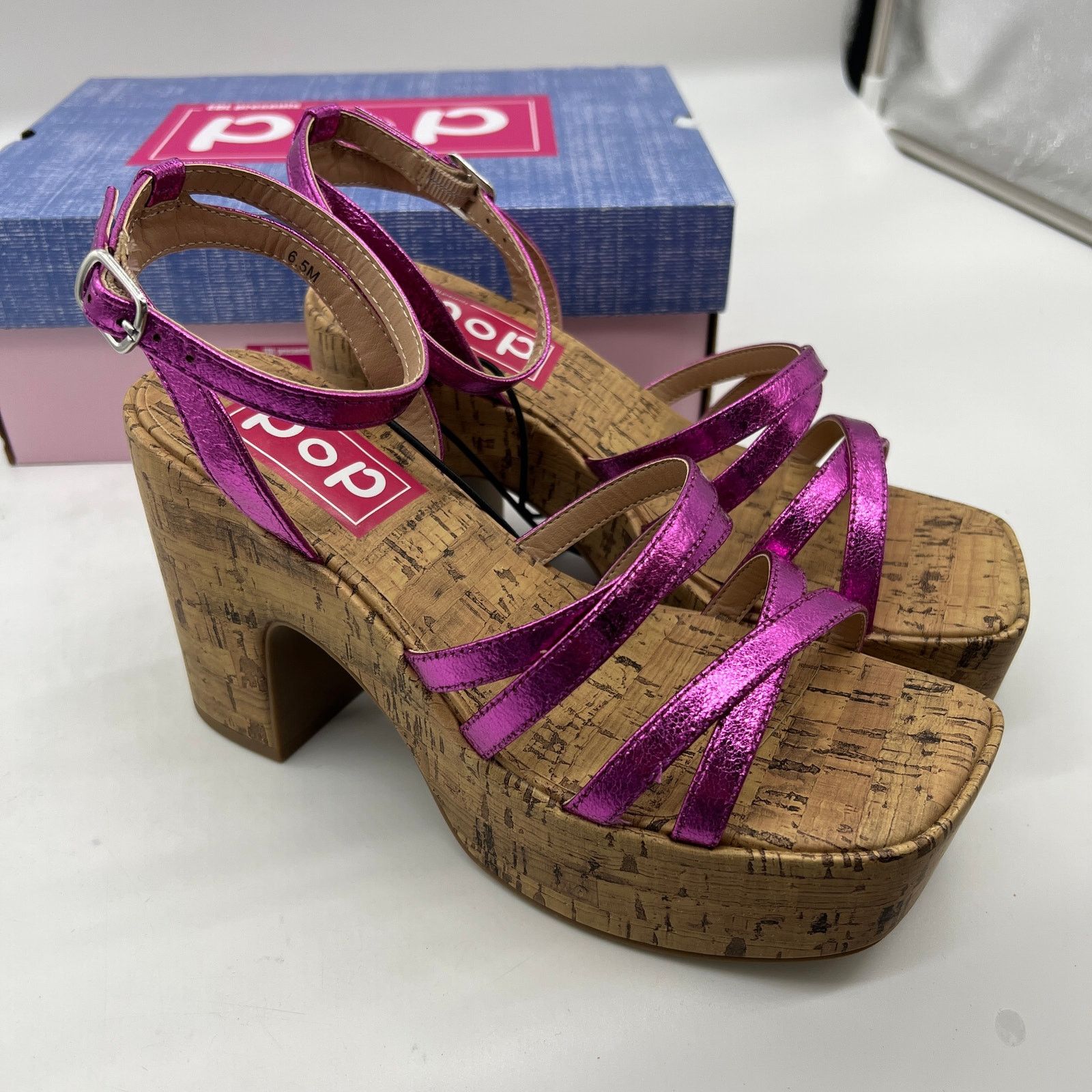 Other Pop Womens Kallie Heeled Sandals Pink Fuschia Multicolor Size US 6.5 / IT 36.5 - 1 Thumbnail
