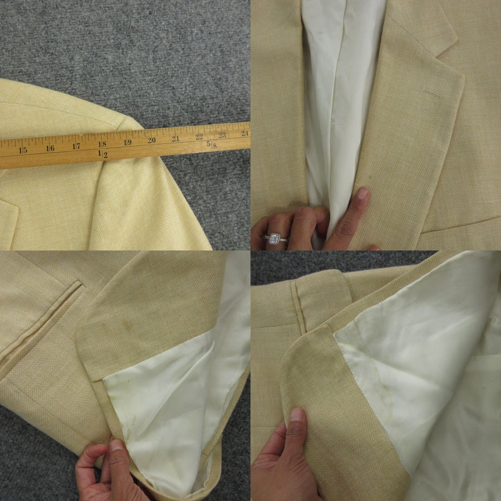 Brooks Brothers Brooks Brothers Sport Coat Jacket Men's 42 Regular Beige Linen Wool Two-Button Notch Lapel 2-Piece Size US XS / EU 42 / 0 - 8 Thumbnail