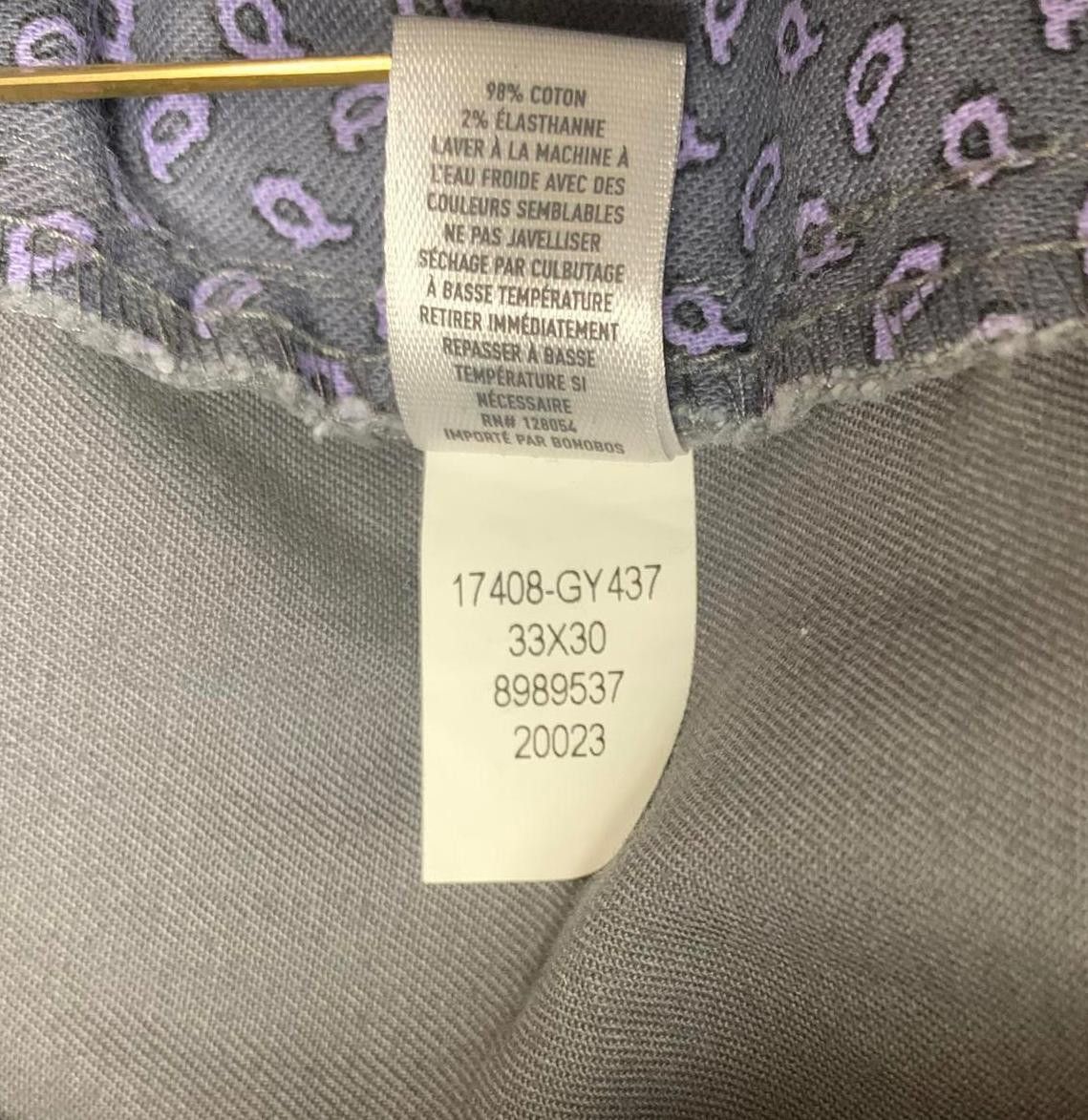 Bonobos Bonobos Men's Size 33x30 Gray Chino Pants W31 X 30L Actual Size US 33 - 8 Thumbnail