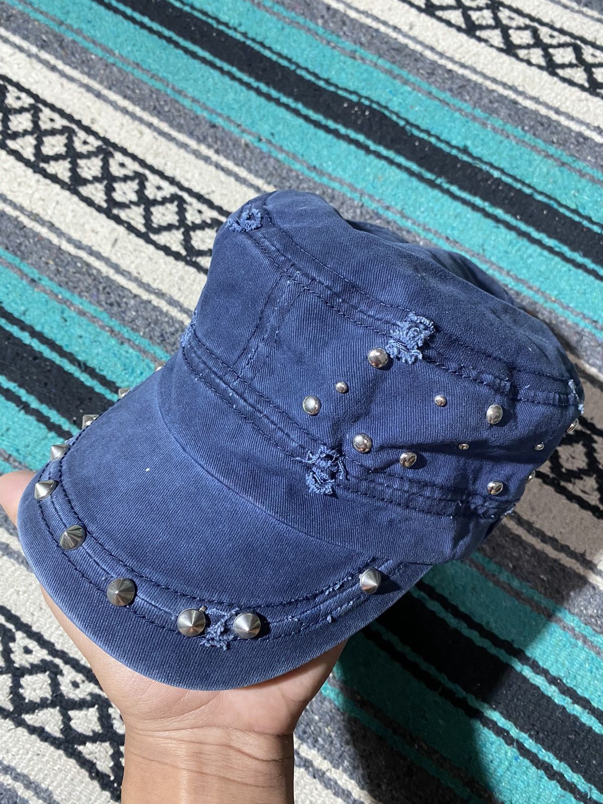 If Six Was Nine × Japanese Brand × Le Grande Bleu (L.G.B.) Y2K Unknown - Patrol Studded Cap Size ONE SIZE - 2 Thumbnail