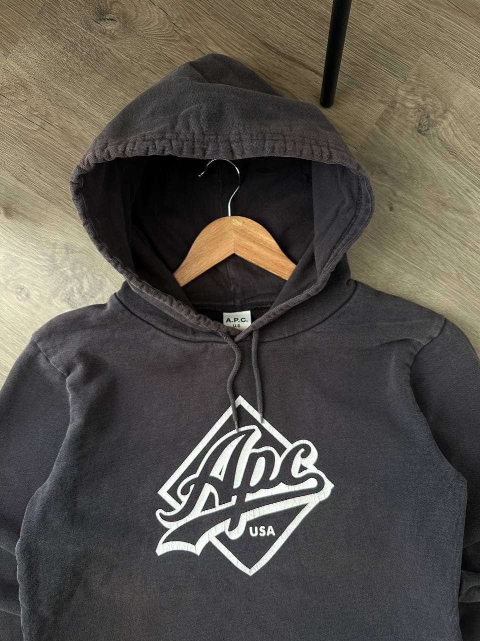 A.P.C. Vintage A.P.C. U.S. Faded Style Hoodie Black Graphic Logo Size US S / EU 44-46 / 1 - 10 Thumbnail