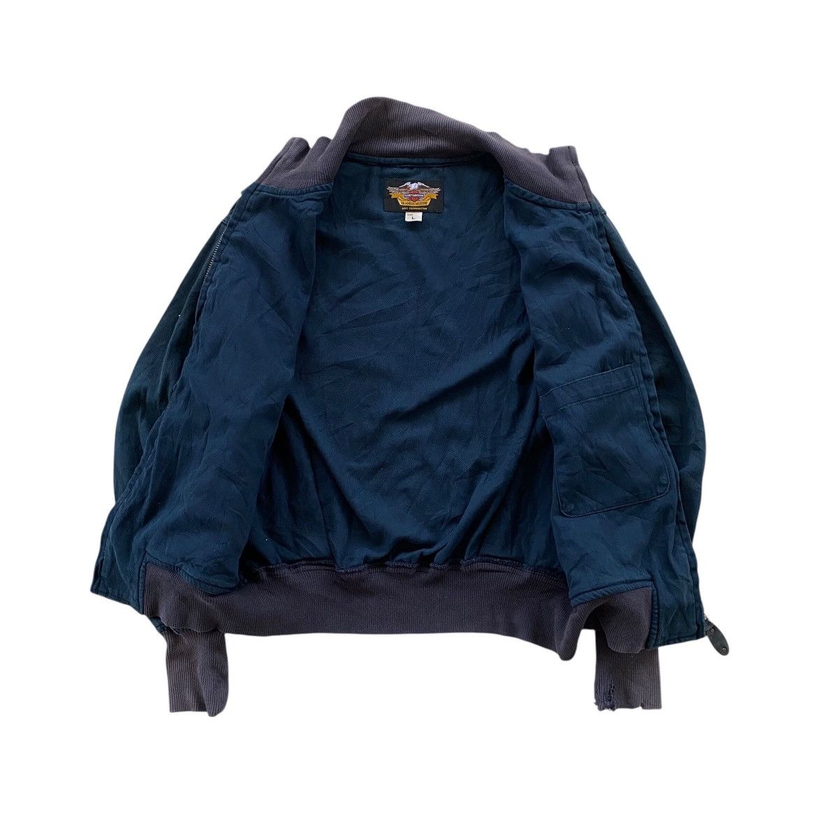Harley Davidson HARLEY DAVIDSON Vintage Spellout Design Jacket Size US L / EU 52-54 / 3 - 2 Thumbnail