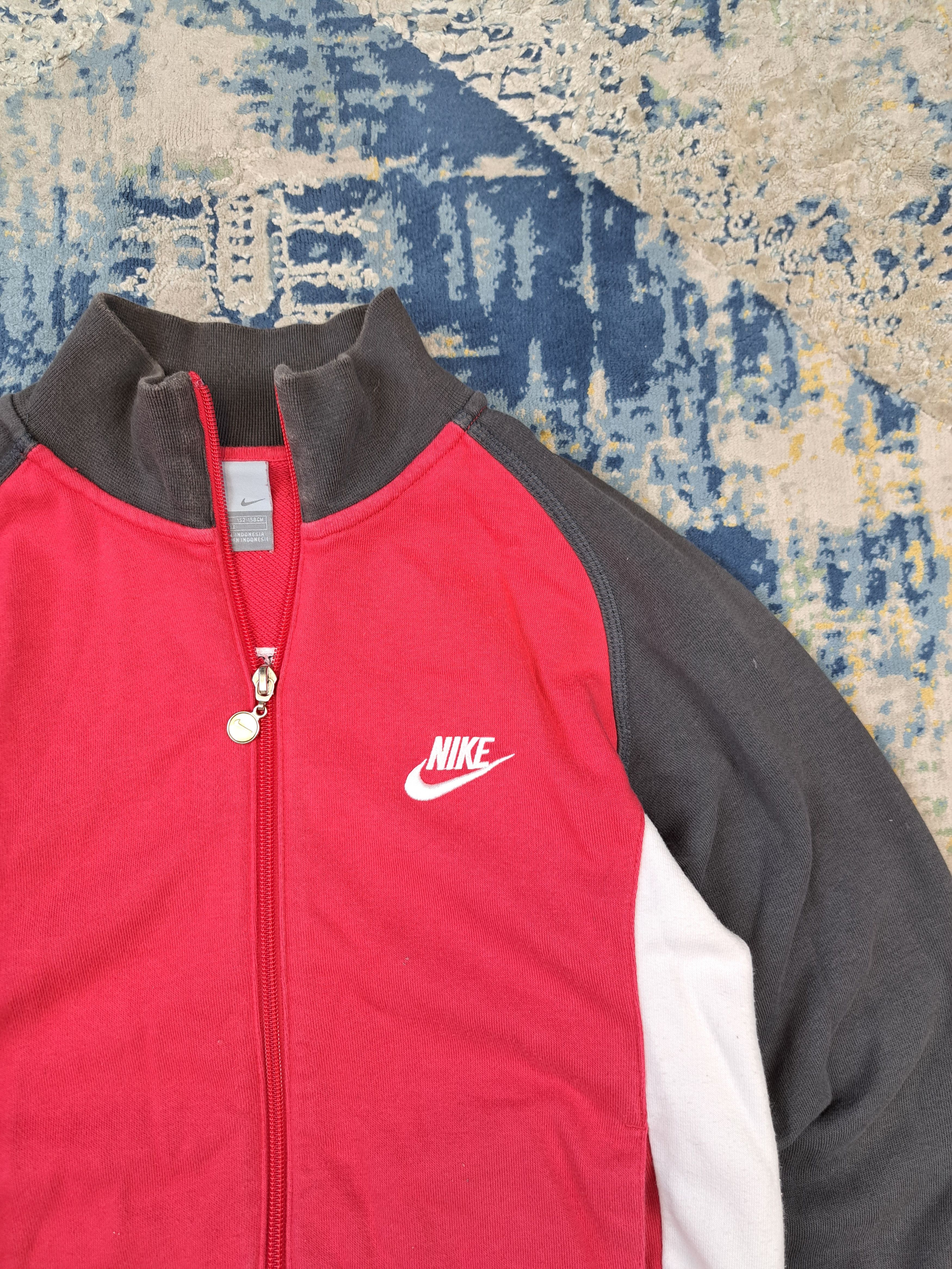 Nike Vintage 00s Nike Pink Brown Cropped Zip Up Sweatshirt y2k Size M / US 6-8 / IT 42-44 - 2 Thumbnail