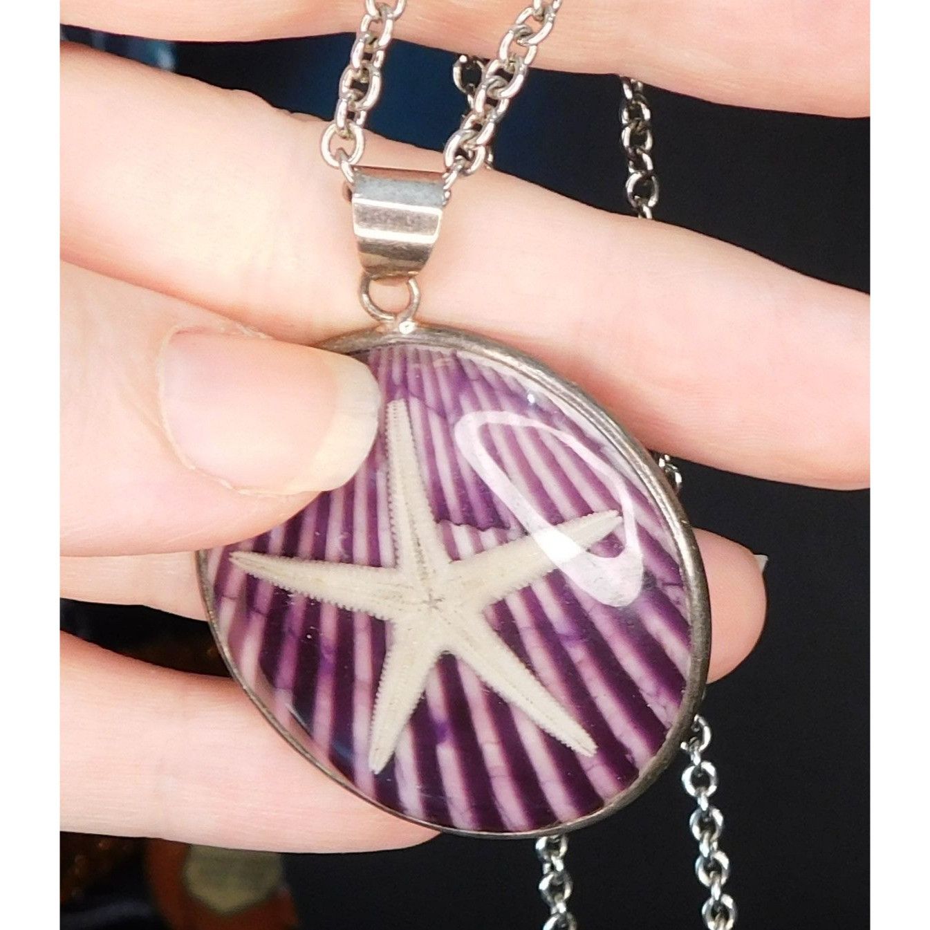 Other Mermaidcore Purple Encased Starfish Necklace Size ONE SIZE - 3 Thumbnail