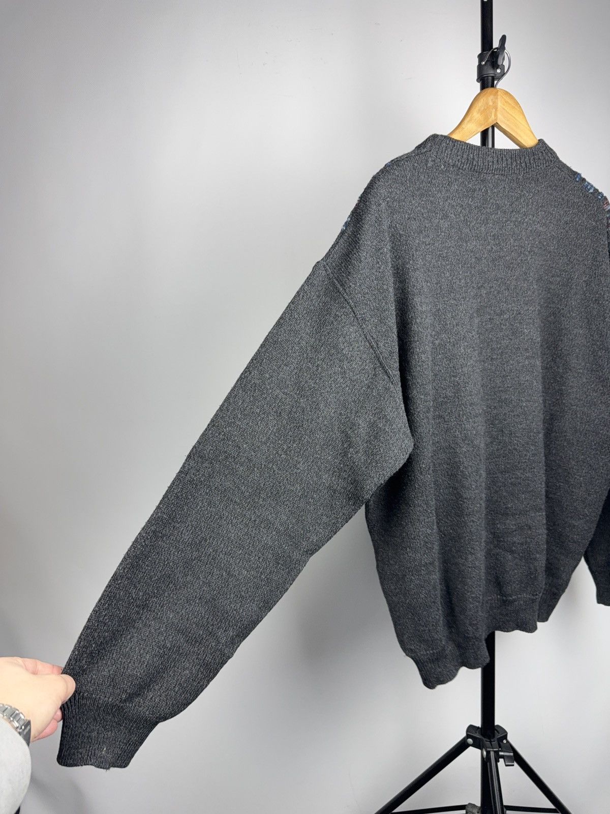 Piattelli Vintage 90s Piattelli Roma Italian Retro Wool Knit Sweater Size US L / EU 52-54 / 3 - 12 Thumbnail