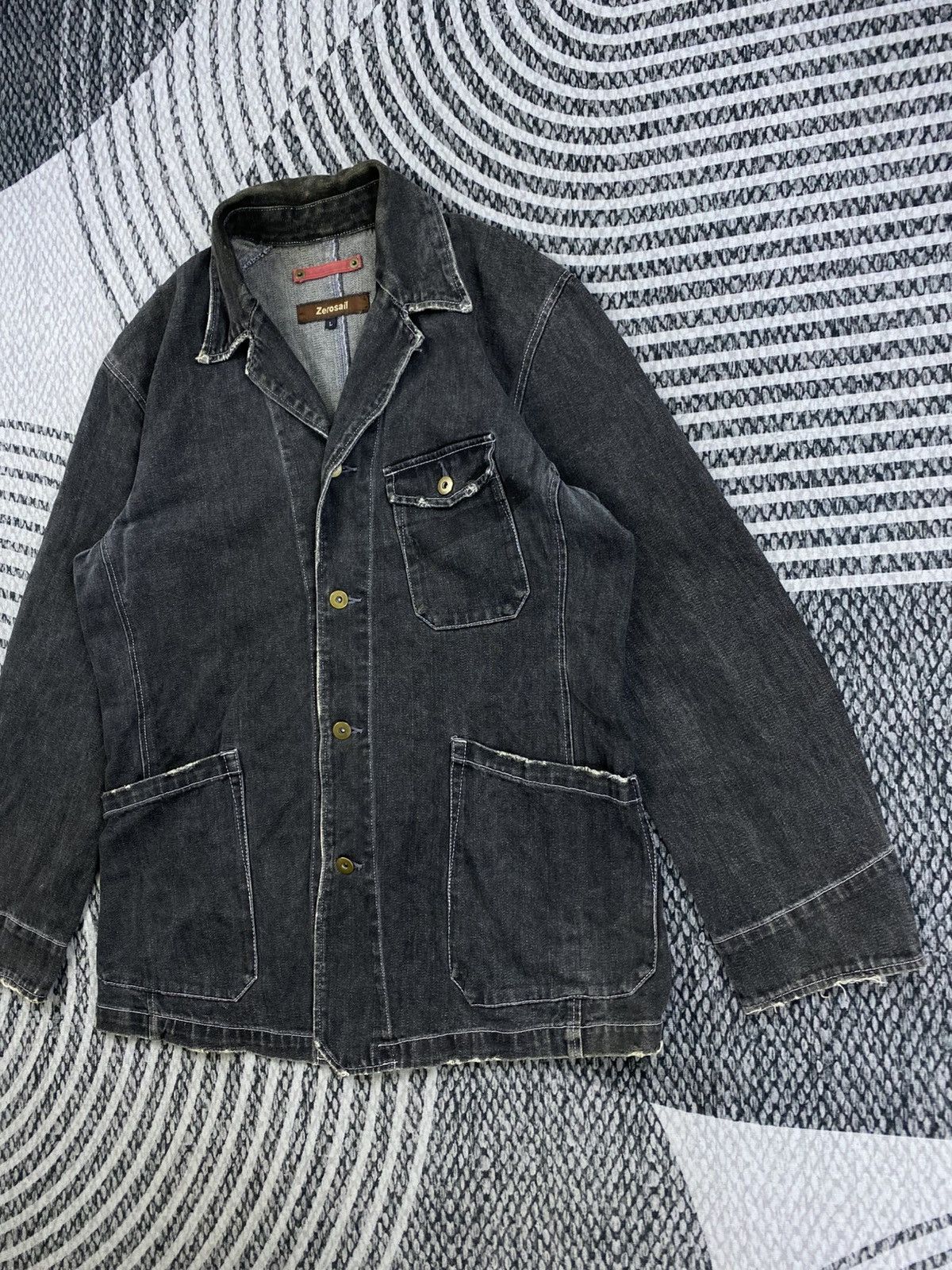 Japanese Brand Vintage Zerosail Double Collar Denim Style Jacket Size US M / EU 48-50 / 2 - 4 Thumbnail