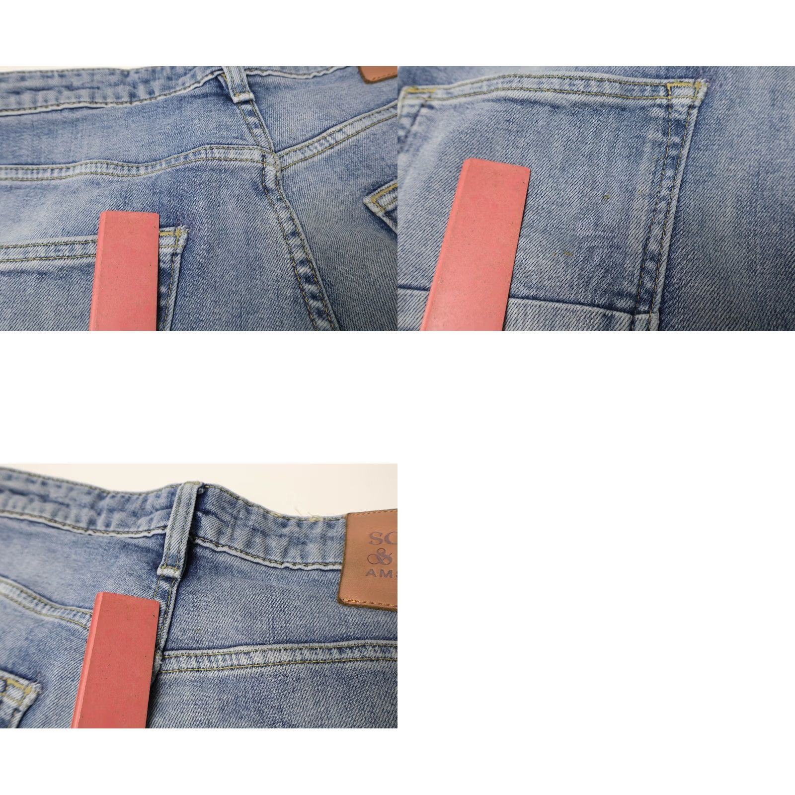 Scotch & Soda SCOTCH & SODA Jeans Men's Slim Blue Whiskers Faded Button Fly W29/L30 Size US 29 - 8 Thumbnail
